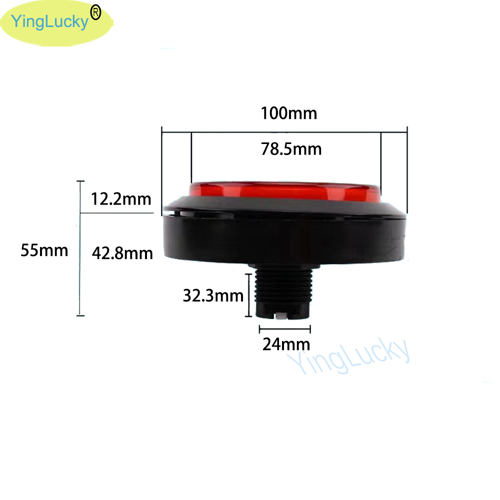 12V Arcade LED Button 100mm Pl - Arcade Vibes ulasan dan harga